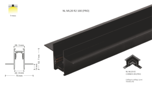 Magnetic 20mm Trimless track channel – R2